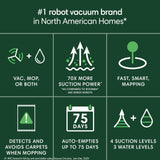 iRobot Roomba 105 Combo Robot Vacuum & Mop with AutoEmpty Dock - Self-Empties for 75 Days, Intense Power-Lifting Suction, LiDAR Navigation, Multiple Cleaning Modes, Avoids Mopping Carpet