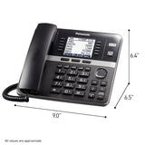 Corded Base Station with 4-Lines Expandable with Up to 10 Compatible Panasonic Business Phones Wirelessly - KX-TGW420B (Black) Panasonic