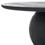 SAFAVIEH Couture Collection Gabribella Black Solid Wood Round Coffee Table