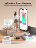 Robot Vacuum and Mop, Upgraded Bagless Robot Vacuum Cleaner with Self-Emptying, 6000Pa Robotic Vacuum with LiDAR Navigation, Smart Mapping, Schedule, App/Alexa Control for Carpet/Pet Hair, Q20 Ultra