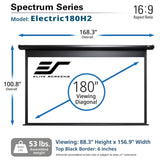 Projector Screen Elite Screens Spectrum RC1 Remote, 180-INCH Diag 16:9, Motorized Projection Screen Movie Home Theater 4K/8K Ultra HD Ready, ELECTRIC180H2