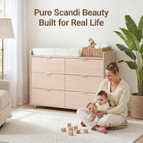 MAMAZING Keeva Pro 6-Drawer Baby Dresser with Changing Table, Easy Assembly