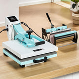 2-in-1 Heat Press, 15x15 Industrial Digital Sublimation Machine for T-Shirts