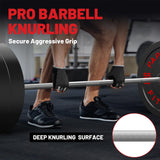 PAPABABE Barbell, 7ft Olympic Barbell 45lb Solid Chrome, 2-Inch Sleeves with Hybrid Needle Bearings & Bushings with Anti-Scratch,1000lbs Capacity Home Gym Bar for Stable Training (Silver)