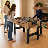 Rioloiuy 12-in-1 Multi Game Table, Foosball, Air Hockey, Pool and More, Compact Wood Game Table for Home Game Rooms and Family Nights