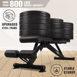 RitFit Adjustable/Foldable Utility Weight Bench for Home Gym, Weightlifting and Strength Training - Bonus Workout Poster with 35 Total Body Exercises