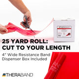 THERABAND Resistance Band,Red,Medium,25-Yard Roll,Latex-Free,Elastic Exercise Band,Physical Therapy,Yoga,Pilates,Stretching,Home Workout,Cut-to-Length,Color-Coded Resistance Levels,(Pack of 12)