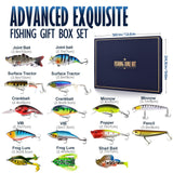 HALF CRESCEN Fishing Lures Kit for Diving Bass/Trout/Pike with Lifelike Action, Fishing Gear Set for 2025 Xmas (Gift Box 1)