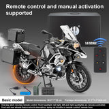 Zerbrikdxy RC Motorcycle Model for Adult, 1/6 Scale R1250GS Dynamic Motorbike Display with Ignition Sound, LED Lights & Spray Effect, Mechanical Model for Collectors Enthusiasts (Black)