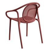 WOOW DEPOT Red Plastic Indoor/Outdoor Dining Chairs Set of 6, All Weather