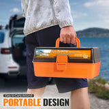 PLUSINNO Large 3 Layers Tackle Box with Tackle Included, 415Pcs Fishing Lures Kit Contains Pliers, Crankbait, Hooks, Weights & Accessories, Comprehensive Bait Lure Gear Gifts for Men Bass Freshwater PLUSINNO