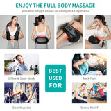 Neck and Back Massager with Soothing Heat, Electric Deep Tissue 3D Kneading Massage Pillow for Shoulder Nekteck