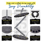 Rush Creek Creations 16-Rod Round Fishing Rod Holder for Garage, 360° Access Fishing Pole Holder for Fishing Rods, Reels, and Gear, Securely Holds 16 Rods, Barnwood