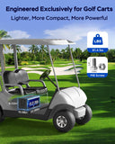 48V 100Ah Lithium Golf Cart Battery, 200A BMS, Complete Upgrade Kit with 18A Charger