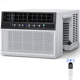 Cowsar U-Shaped Window Air Conditioner, 10000 BTU Air Conditioner Window Unit for 450 Sq.Ft, Quiet AC with Smart Remote & 24H Timer, 6-Mode Energy Saving, Easy Install for Bedroom Living Room