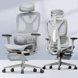 FLEXISPOT ErgoX Premium Ergonomic Office Chair with Footrest- Adjustable 3D Armrests, Dynamic Lumbar Support, Recline & Tilt Function,Blue