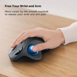 Nulea M501 Wireless Trackball Mouse, Rechargeable Ergonomic, Easy Thumb Control, Precise & Smooth Tracking, Nulea