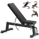 HANDBODE Adjustable Weight Bench for Full Body Workout, 1300 lb Weight Capacity Bench Press Bench of Home Gym Strength Training, Incline Upright Flat Utility Workout Bench with Fast Adjustment, Black