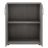 Bush Business Furniture Universal Floor Storage Cabinet with Doors and Shelves in Platinum Gray Bush Furniture