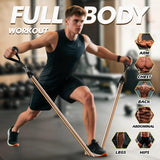 WHATAFIT Resistance Bands, Exercise Bands，Resistance Bands for Working Out, Work Out Bands with Handles for Men and Women Fitness, Strength Training Home Gym Equipment Gradient Coffee