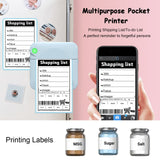 Pocket Mini Printer - Portable Wireless Bluetooth Thermal Photo for iOS Android Mobile Phone, MGT