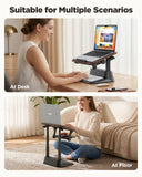 SAIJI Laptop Stand for Desk, Stable Standing Laptop Riser with Foldable Mouse Pad