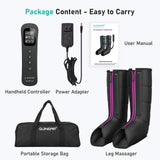 QUINEAR Leg Massager for Circulation and Pain Relief, Heating Leg Compression Massager with 3 Modes, Foot and Calf Massager with 3 Intensities 3 Heats - Gift for Mom and Dad