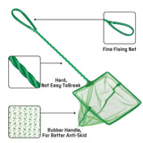 4 Pack Aquarium Fish Net Fine Quick Catch Mesh Nylon Fishing Catch Nets with Plastic Handle for Fish Tank Mesh Nets Scoop - Green