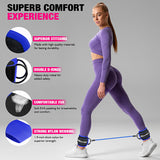 HOXWC Ankle Resistance Bands with Cuffs, Glutes Workout Equipment, Ankle Resistance Band for Leg, Ankle Bands for Kickbacks Hip Fitness Training, Exercise Bands