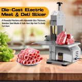 650W Commercial Electric Meat Bone Saw，w/Adjustable Slice Thickness Meat Bone Cutting Machine Cutter Slicer for cutting ribs trotters in homes markets factories
