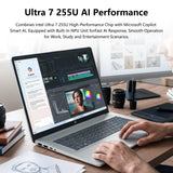 HP Pro Business Copliot AI Laptop PC, 17.3" Touchscreen, Intel Ultra 7 255U, 64GB DDR5, 2TB SSD, Wi-Fi 6, Webcam