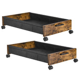 Under Bed Storage with Wheels, Bigger Size, Wooden Under Bed Storage Containers, Under Bed Shoe Organizer FOUCSSOMEI