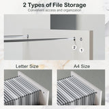 ModernMate 63" Standing Desk with File Cabinet, Privacy Panel, AC/USB, 1.18" Desktop
