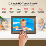 Frameo 10.1" Digital Picture Frame, Smart WiFi Digital Photo Frame with 1280x800 HD IPS Touch Screen 32GB Memory Auto-Rotate Wall Mounted, Share Photos/Videos from Phone Anywhere