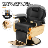 Artist hand Barber Chair for Barbershop Salon Chair Beauty Styling Chair for Beauty Shop Gold/Black
