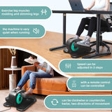 ESL Under Desk Elliptical - Portable Leg Exerciser with Pedal Strap for Seniors, Compact Seated Elliptical with Remote Control