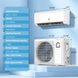 GarveeHome SEER 18.5 9000BTU 230V Mini Split Air Conditioner | Energy-Efficient Inverter AC System with WiFi, Remote Control & Easy Installation Kit for Rooms Up to 450 Sq.Ft