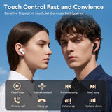 WWU Wireless Earphones, in-Ear Earbuds with Charging Case, 43H Playtime Long Playback Time, Compact and Lightweight, Bass Stereo Sound, IPX7 Waterproof Earphones for Gym/Running/Work，Black