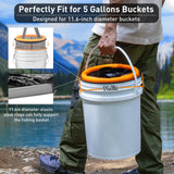 QualyQualy Floating Fish Basket for 5 Gallons Buckets, Foldable Fishing Basket Bait Net for Live Caught, Rubber Coated Mesh Fish Holder for Kayak Fishing Live Well Baitfish Minnow Bucket