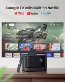 Dangbei DBOX02 Laser Projector 4K GTV, 2450 ISO Lumens, Netflix Officially Licensed, Blu-ray 3D, Home Theater Projector