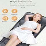 Full Body Massage Mat with Heat Multi-Functional Vibrating Massage Mattress PadFull Body Massager Cushion for Relieving Back Lumbar Leg Pain Massage Cushion,N