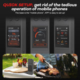 800FT Wireless Meat Thermometer Digital with 2 Upgraded Ultra-Thin Probe, Large Touchscreen, Kitchen Food Thermometer for Cooking Oven, Smoker, Rotisserie, BBQ