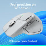 Logitech MX Master 4 Ergonomic Wireless Mouse with Haptics - Pale Gray