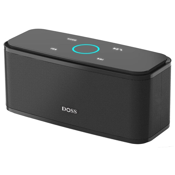 DOSS SoundBox Touch Wireless Bluetooth Speaker with 12W HD Sound and Bass, IPX5 Waterproof, 20H Playtime, Touch Control, Bluetooth 5.0, Handsfree, Speaker for Office, Home, Outdoor, Travel-Upgraded DOSS