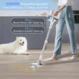 ENCHE Cordless Stick Vacuum Cleaner, 45KPA Powerful Suction 50Mins Runtime, Lightweight 6-in-1 Vacuum with LED Touch Screen Anti-Tangle for Pet Hair Hard Floor Carpet Home Car
