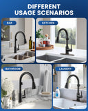 Touchless Kitchen Faucet Motion Sensor - Activated Smart Hands Free Kitchen Faucets with Pull Down Sprayer Single Handle Kitchen Sink Faucet, Oil Rubbed Bronze