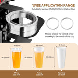 ROVSUN Cup Sealing Machine, Fully Automatic Cup Sealer Machine 500-650 Cups/H, Electric Cup Sealing Machine 88/89/90/95mm with LCD Digital Control, Cup Sealer for Bubble Milk Tea Coffee, Black