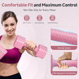 FEIERDUN Adjustable Dumbbell Set of 2, Each 2/4/6/8/10 lbs Weight for Women, Quick Adjust Weight, Double Locking Protection, Versatile Hand Weights for Home Gym & Outdoor Exercise FEIERDUN