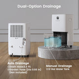Kesnos 150 Pints Dehumidifier for Basement & Home with Drain Hose, Front LED Display and 2.11 Gal Water Tank, Ideal for Spaces up to 7,500 Sq. Ft., Featuring Auto Defrost & Timer