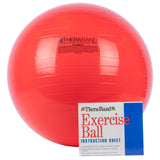 THERABAND Exercise Ball, Stability Ball with 55 cm Diameter for Athletes 5'1" to 5'6" Tall, Standard Fitness Ball for Posture, Balance, Yoga, Pilates, Core, & Rehab, Red THERABAND